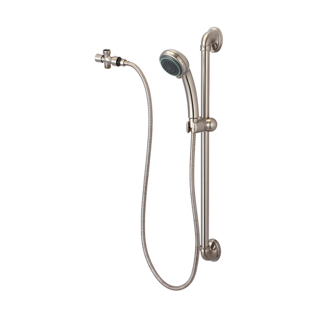 OLYMPIA FAUCETS Handheld Shower Set, Wallmount, Brushed Nickel, Weight: 2.1 P-4420-BN